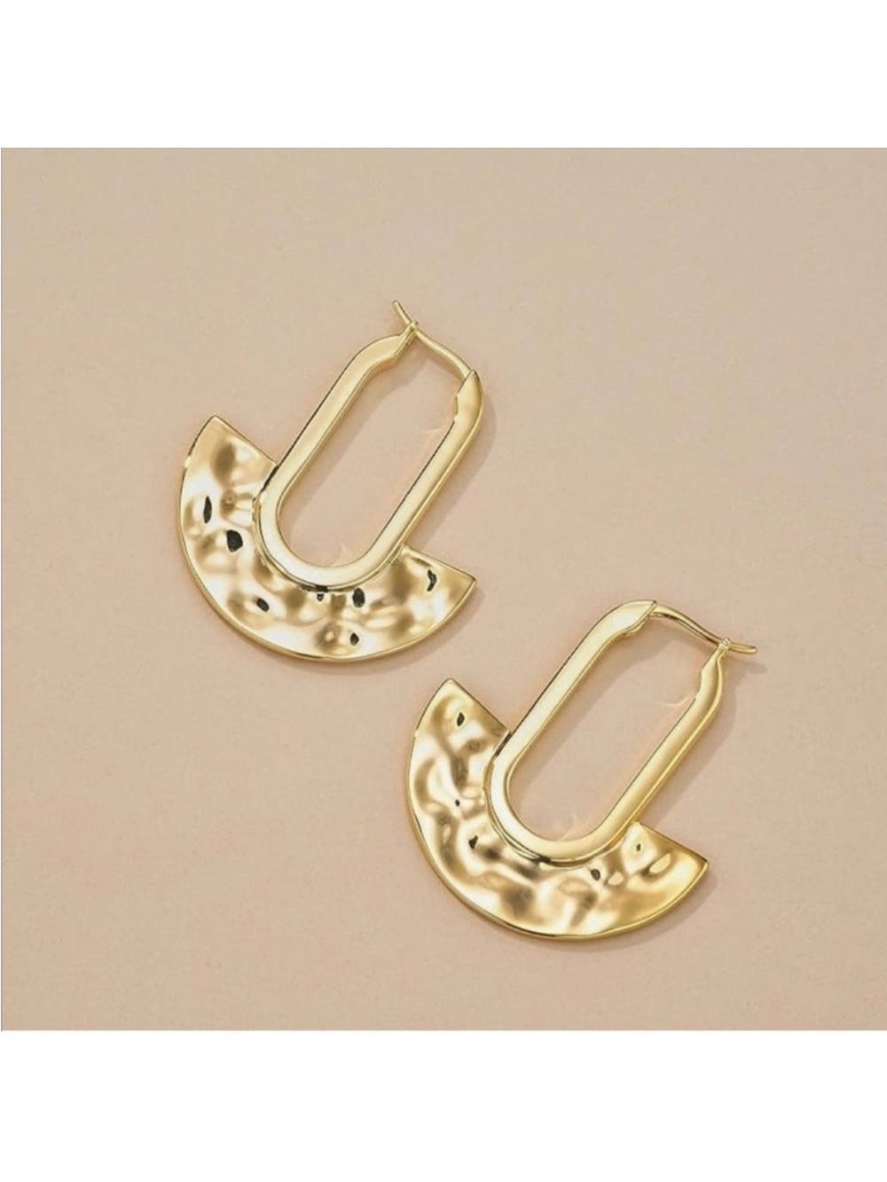 24k Gold Plated Crescent Earrings new